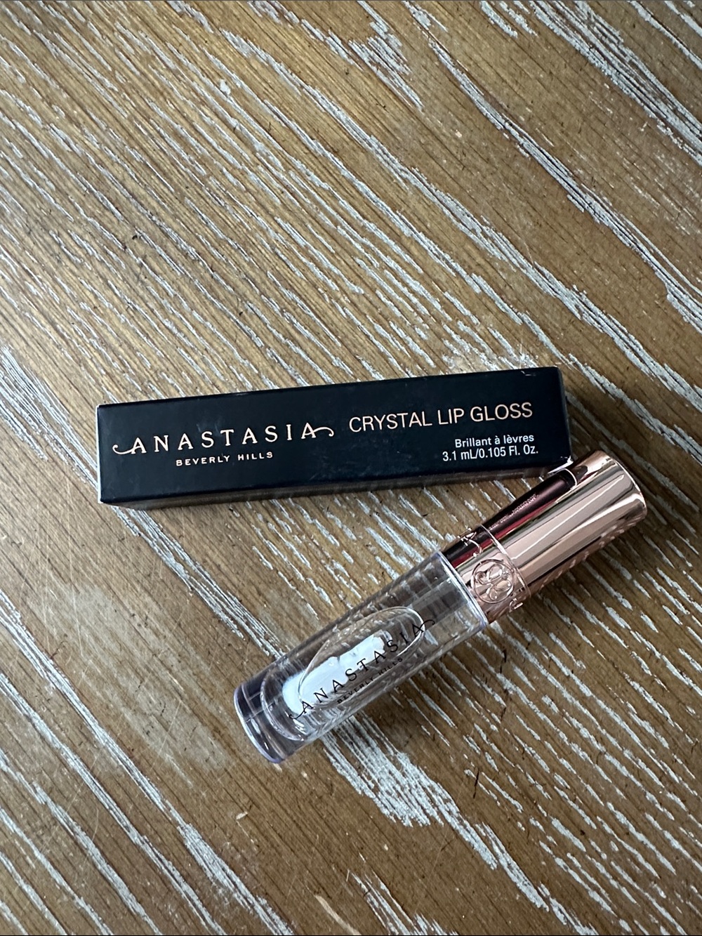 Anastasia Beverly Hills Crystal Lip Gloss - Clear with Rose Gold Cap